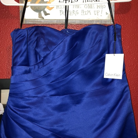 Calvin klein strapless satin formal dress - Picture 9 of 12